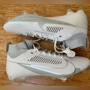 NIKE Vapor Edge Pro 360 2 Football Cleats Mens 12.5 da5456-100 White Chrome